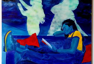 Something Came to Me (Moses in Blue)" by Dominic Chambers. Courtesy of the artist; Luce Gallery, Turin; and Lehmann Maupin, New York, Hong Kong, Seoul, and London.